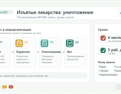 Новые правила уничтожения изъятых лекарств: что проверить врачу и клинике