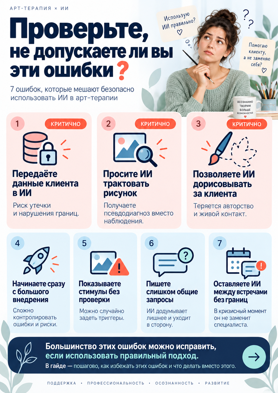 Ошибки и проверки по теме «ИИ в арт-терапии»
