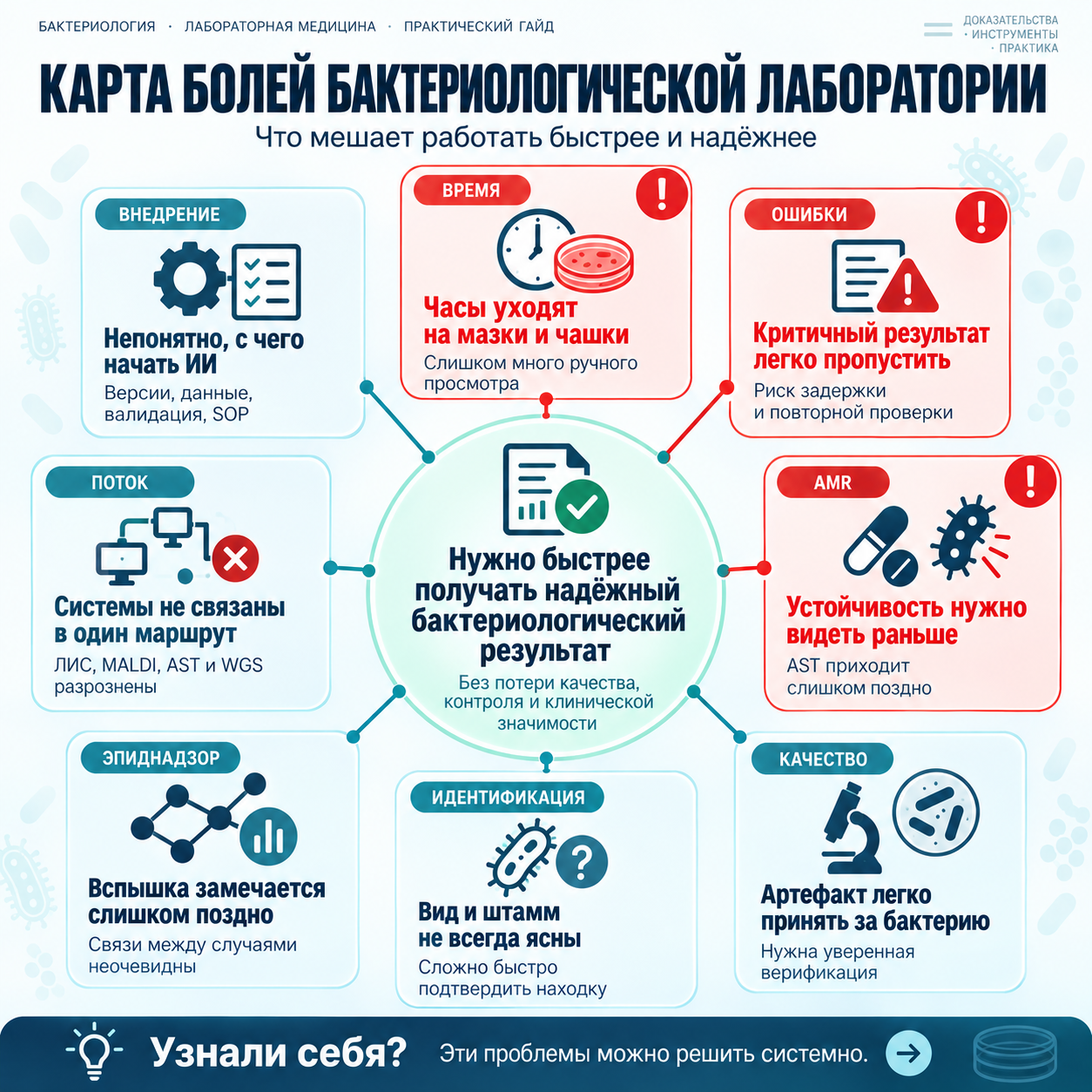 Карта рабочих задач по теме «ИИ в бактериологии»