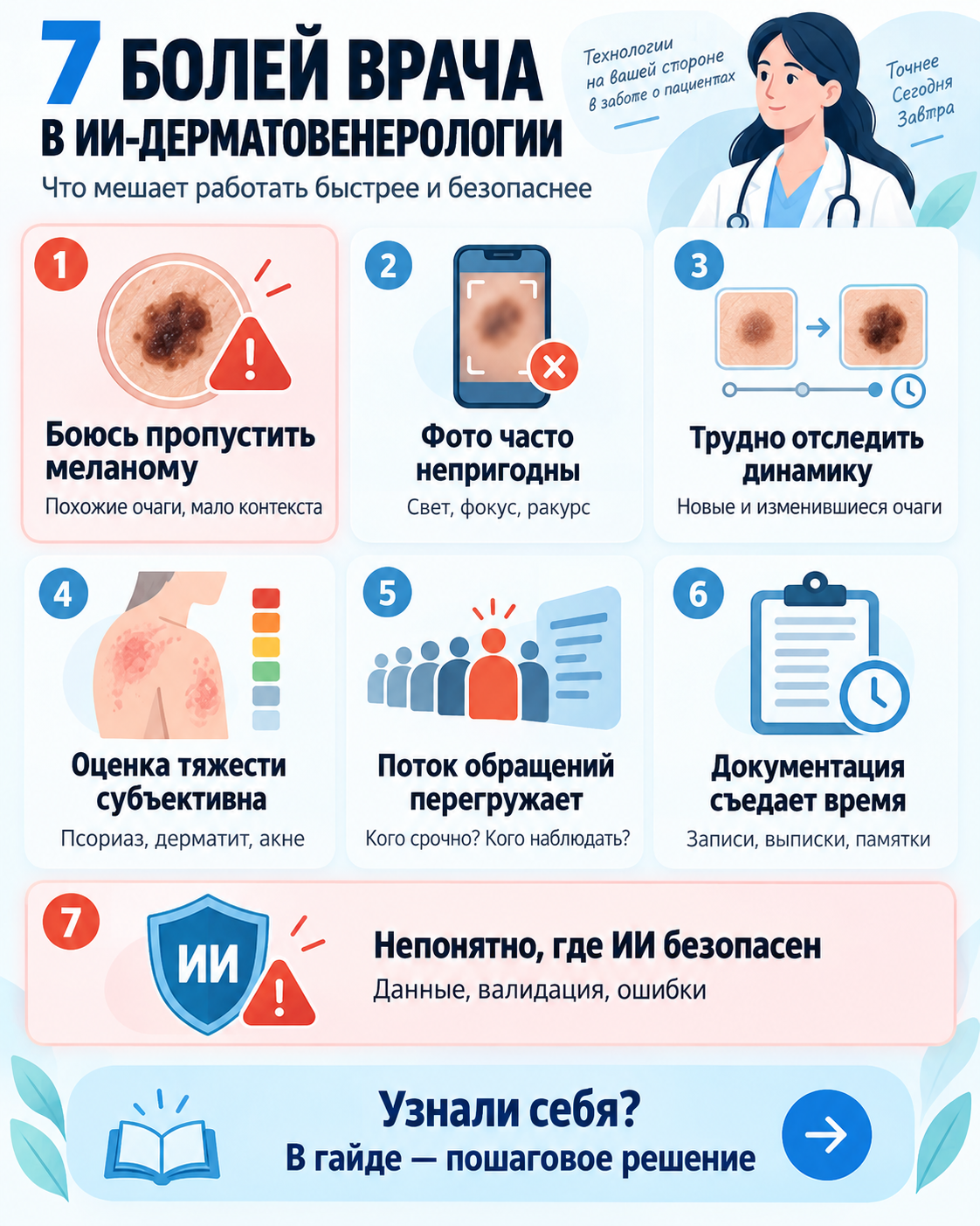 Обзор рабочих ситуаций по теме «ИИ в дерматовенерологии»