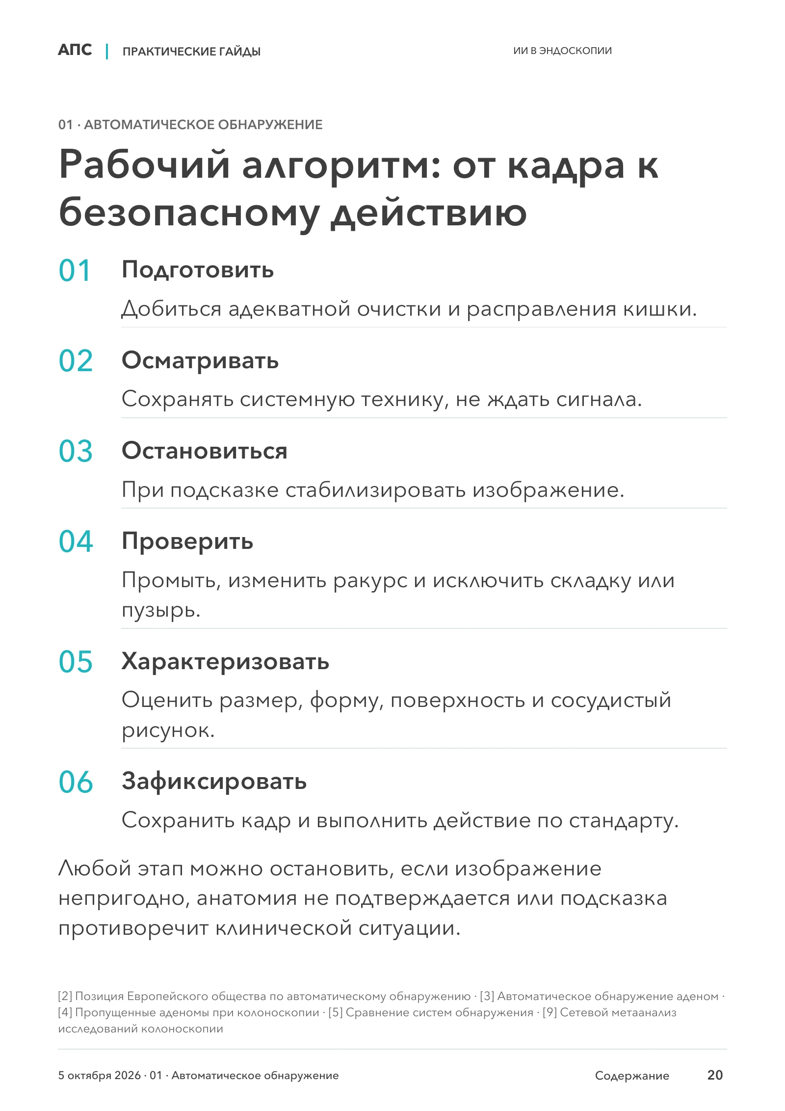 Рабочий алгоритм: от кадра к безопасному действию — страница 20