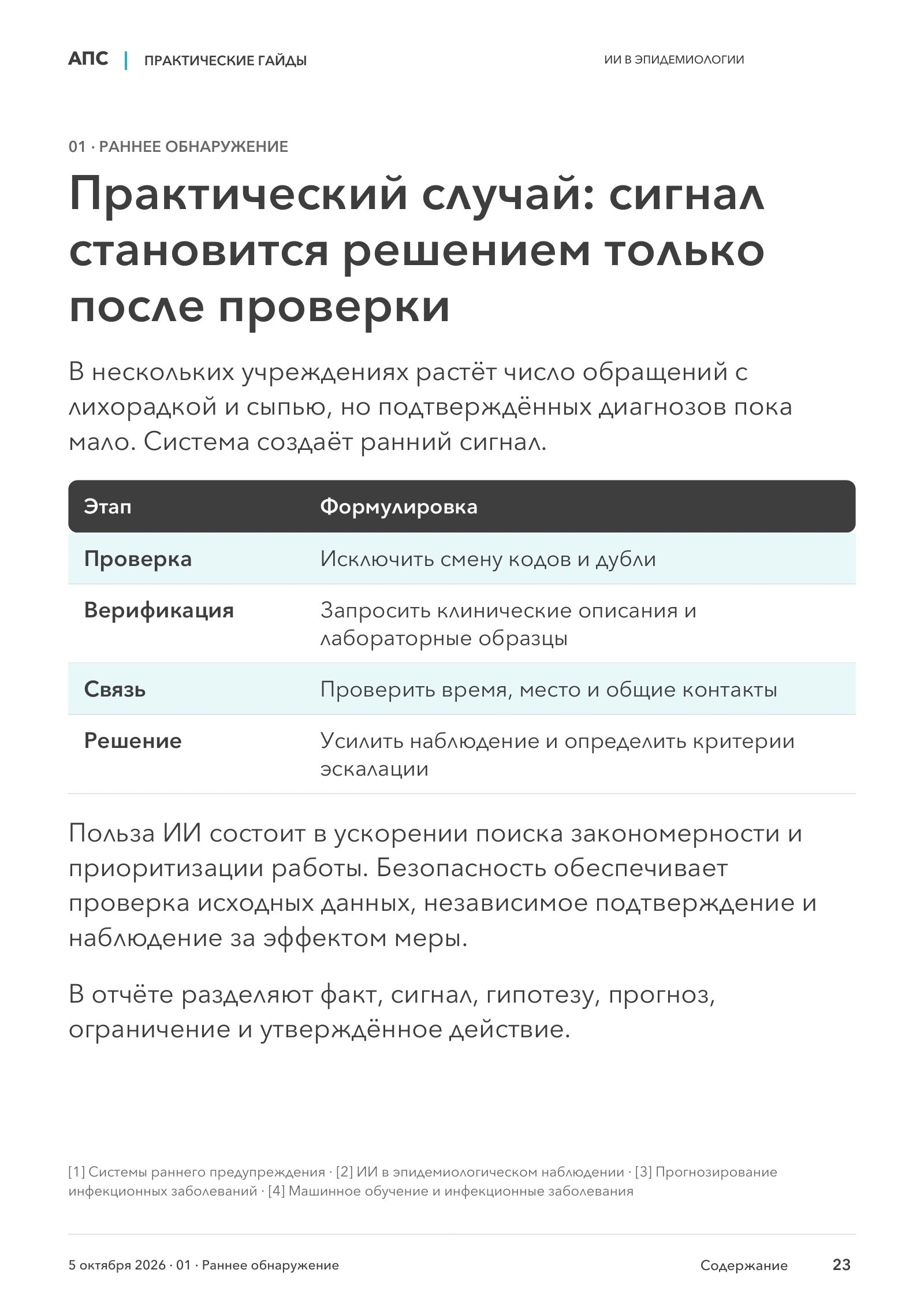 Практический случай: сигнал становится решением только после проверки — страница 23