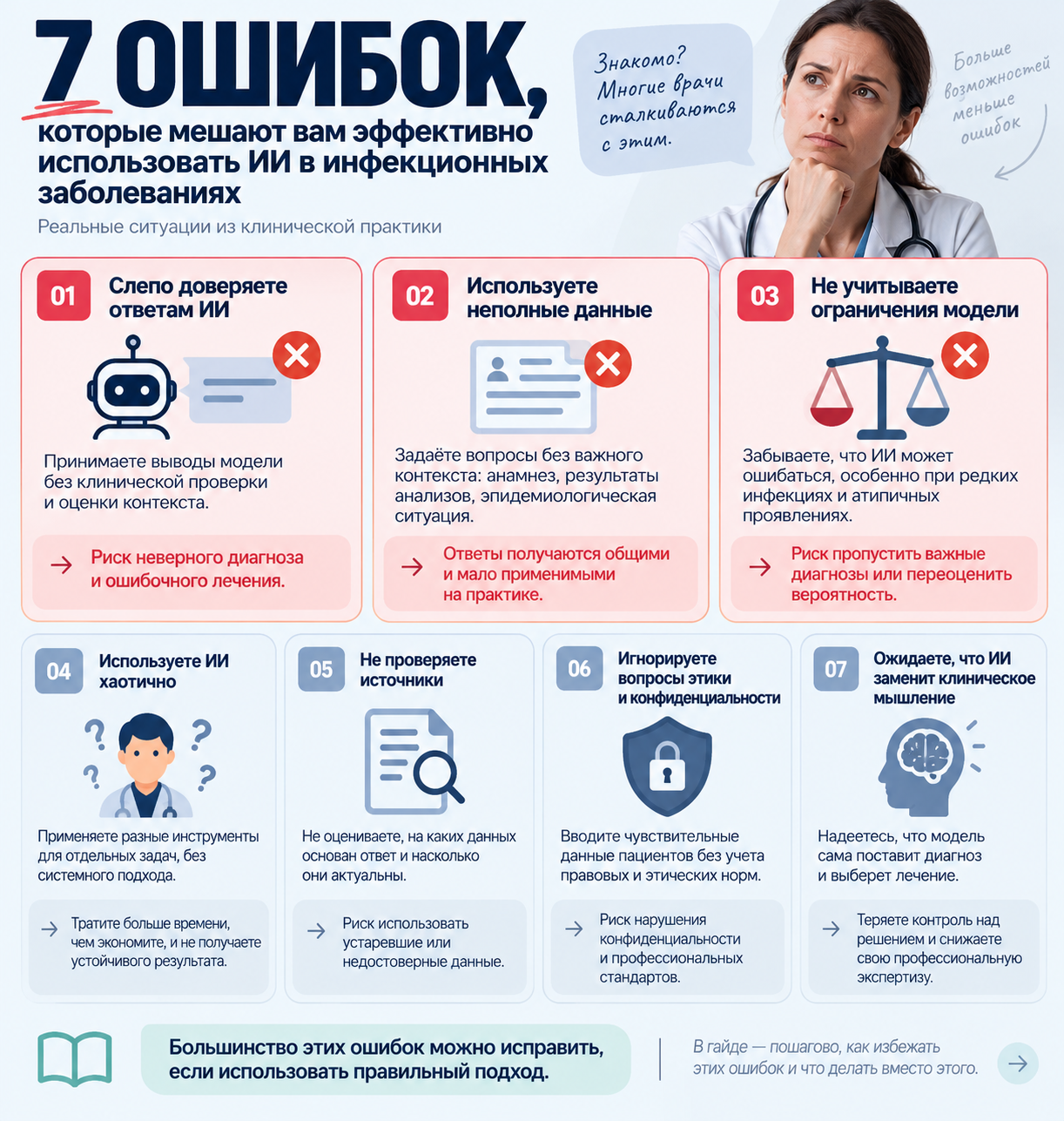 Ошибки и проверки по теме «ИИ в инфекционных болезнях»