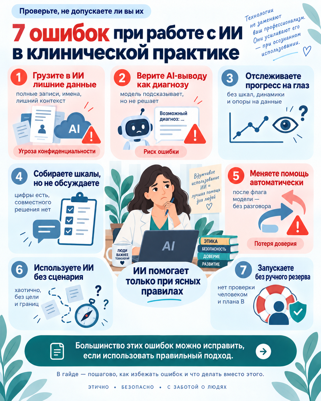 Ошибки и проверки по теме «ИИ в клинической психологии»