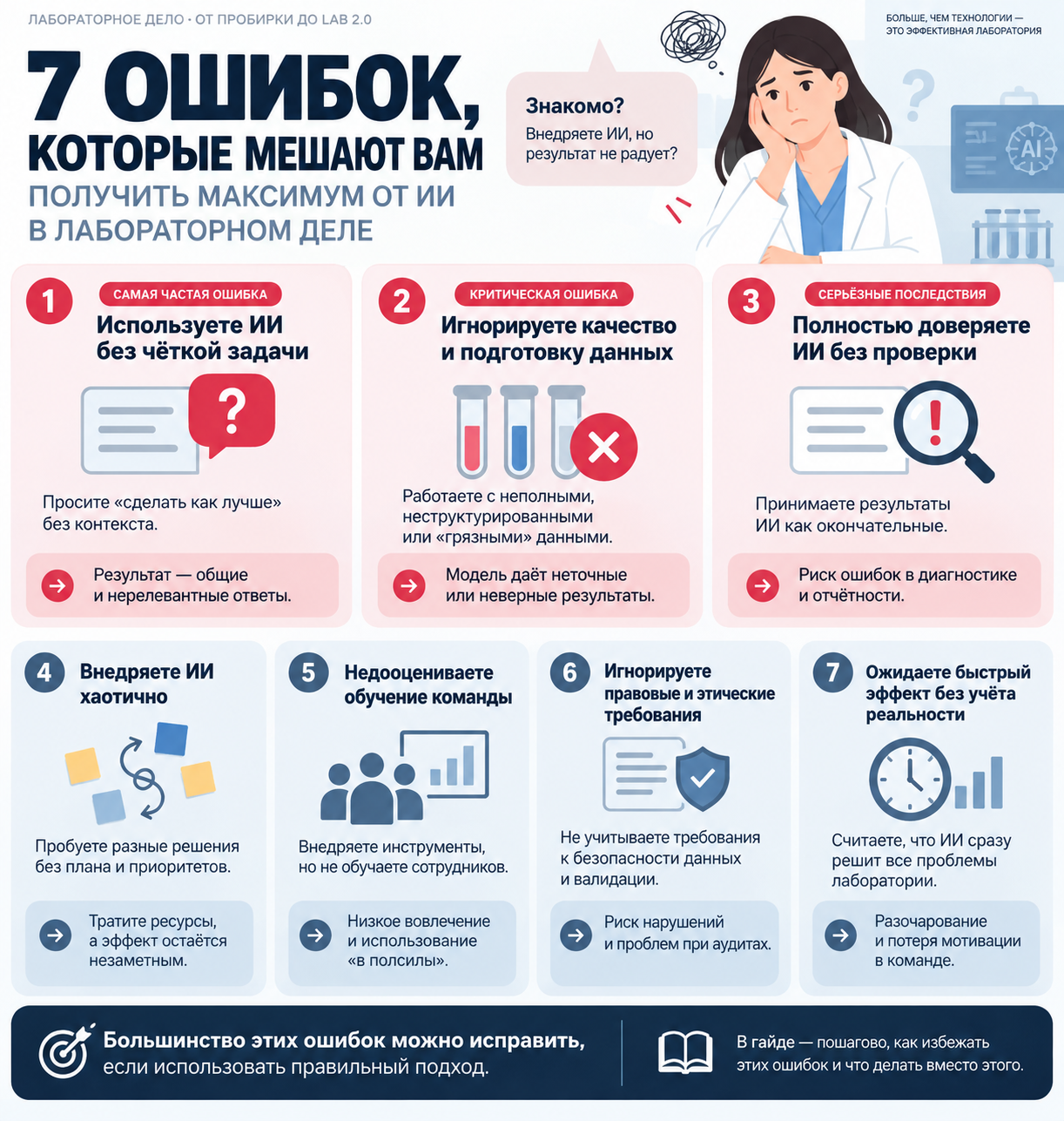 Ошибки и проверки по теме «ИИ в лабораторном деле»