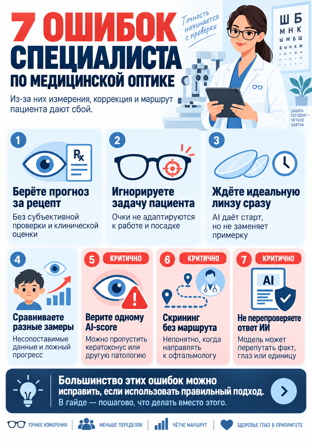 Ошибки и проверки по теме «ИИ в медицинской оптике»