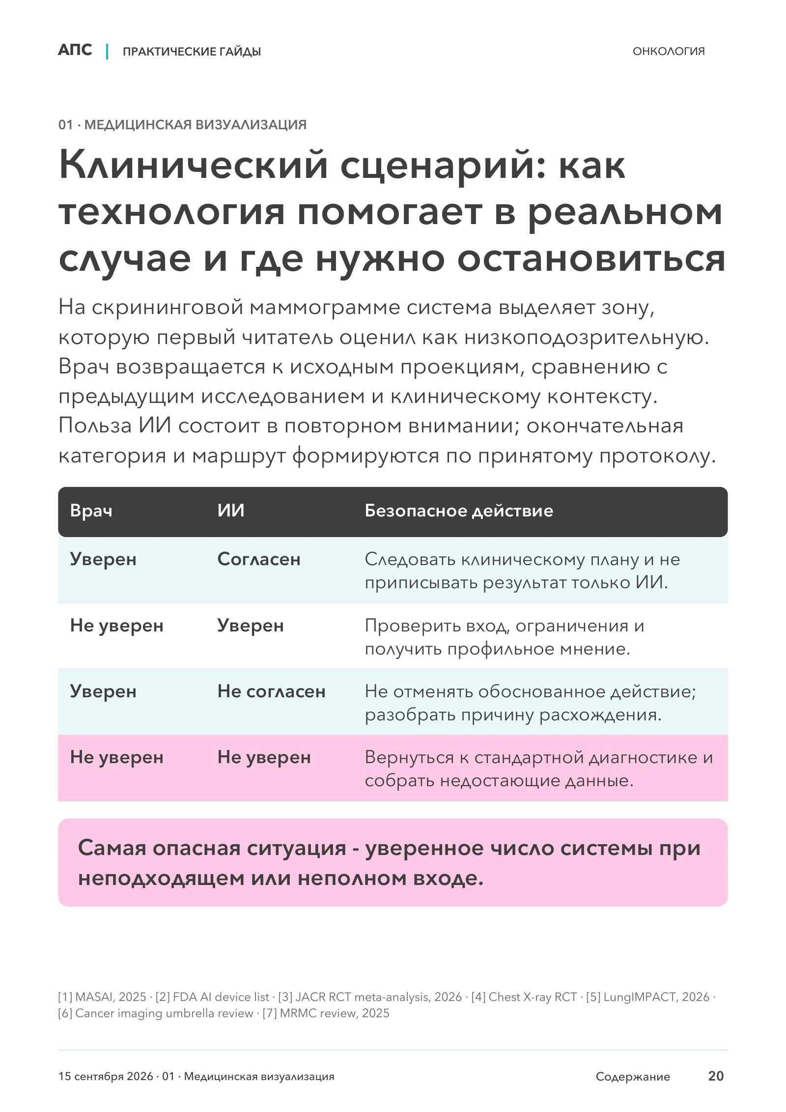 Клинический сценарий: как технология помогает в реальном случае и где нужно остановиться — страница 20