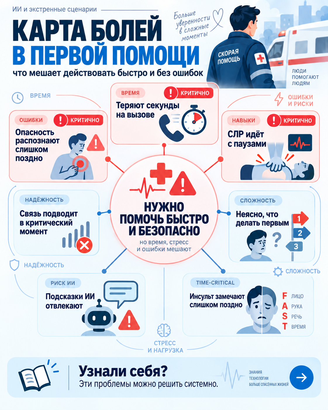 Карта рабочих задач по теме «ИИ в первой медицинской помощи»