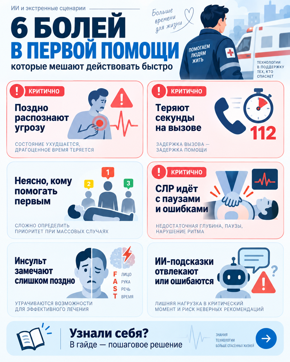 Обзор рабочих ситуаций по теме «ИИ в первой медицинской помощи»
