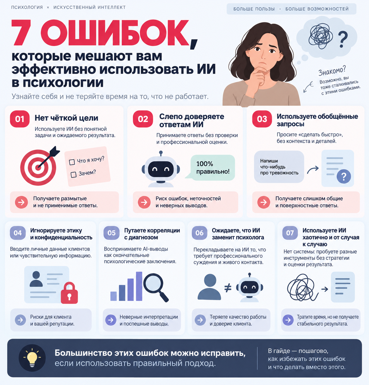 Ошибки и проверки по теме «ИИ в психологии»