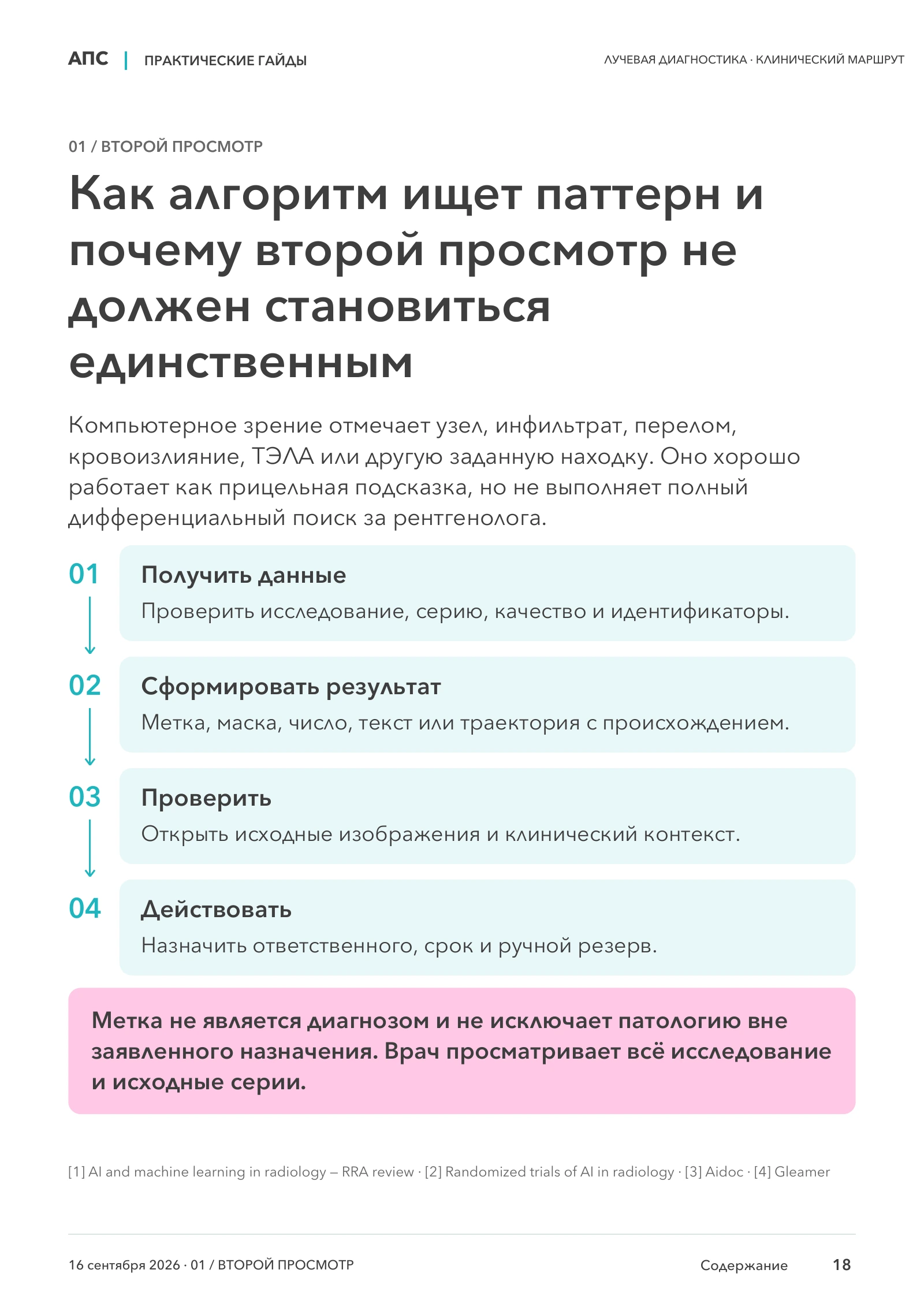 Как алгоритм ищет паттерн и почему второй просмотр не должен становиться единственным — страница 18
