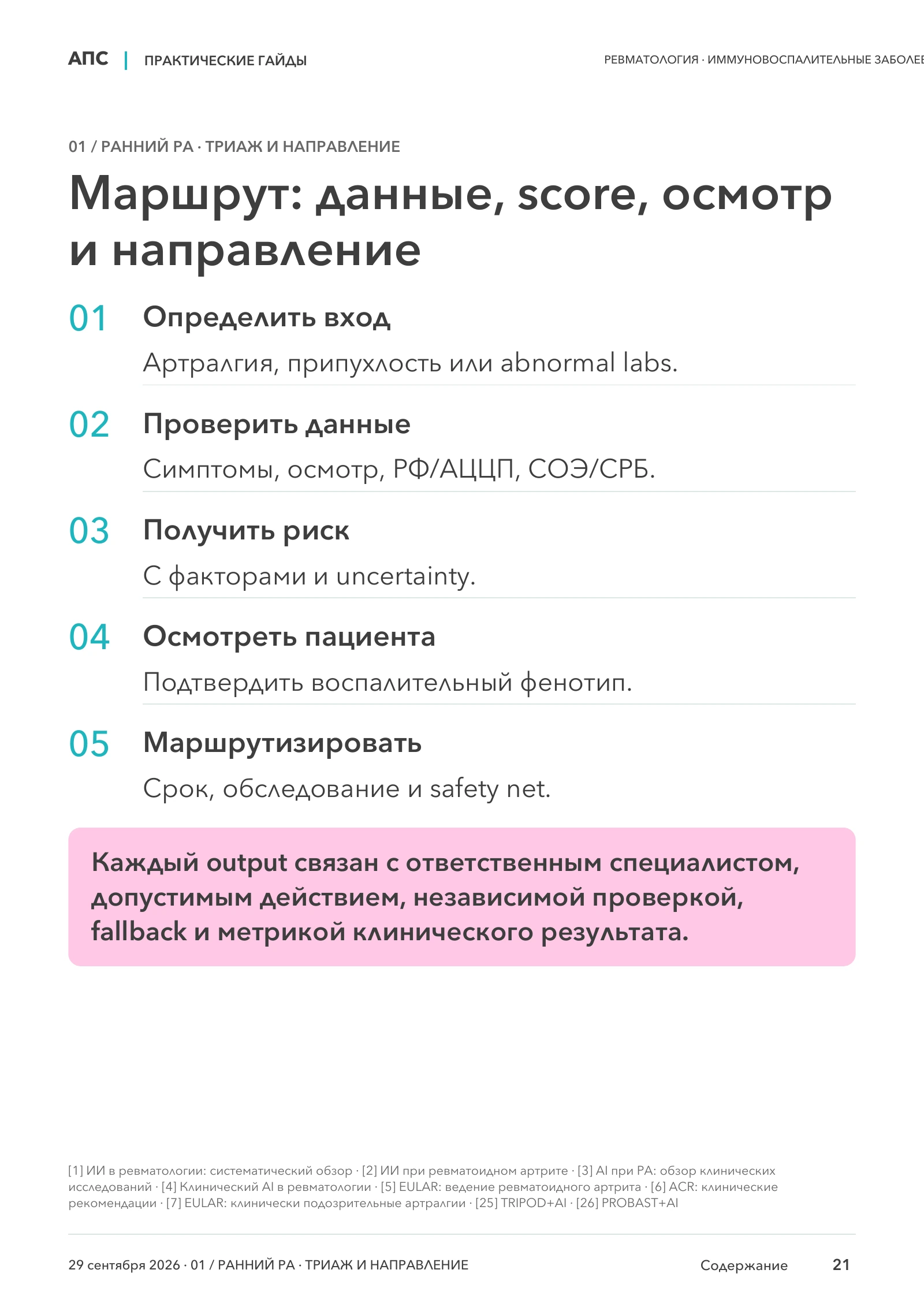 Маршрут: данные, score, осмотр и направление — страница 21