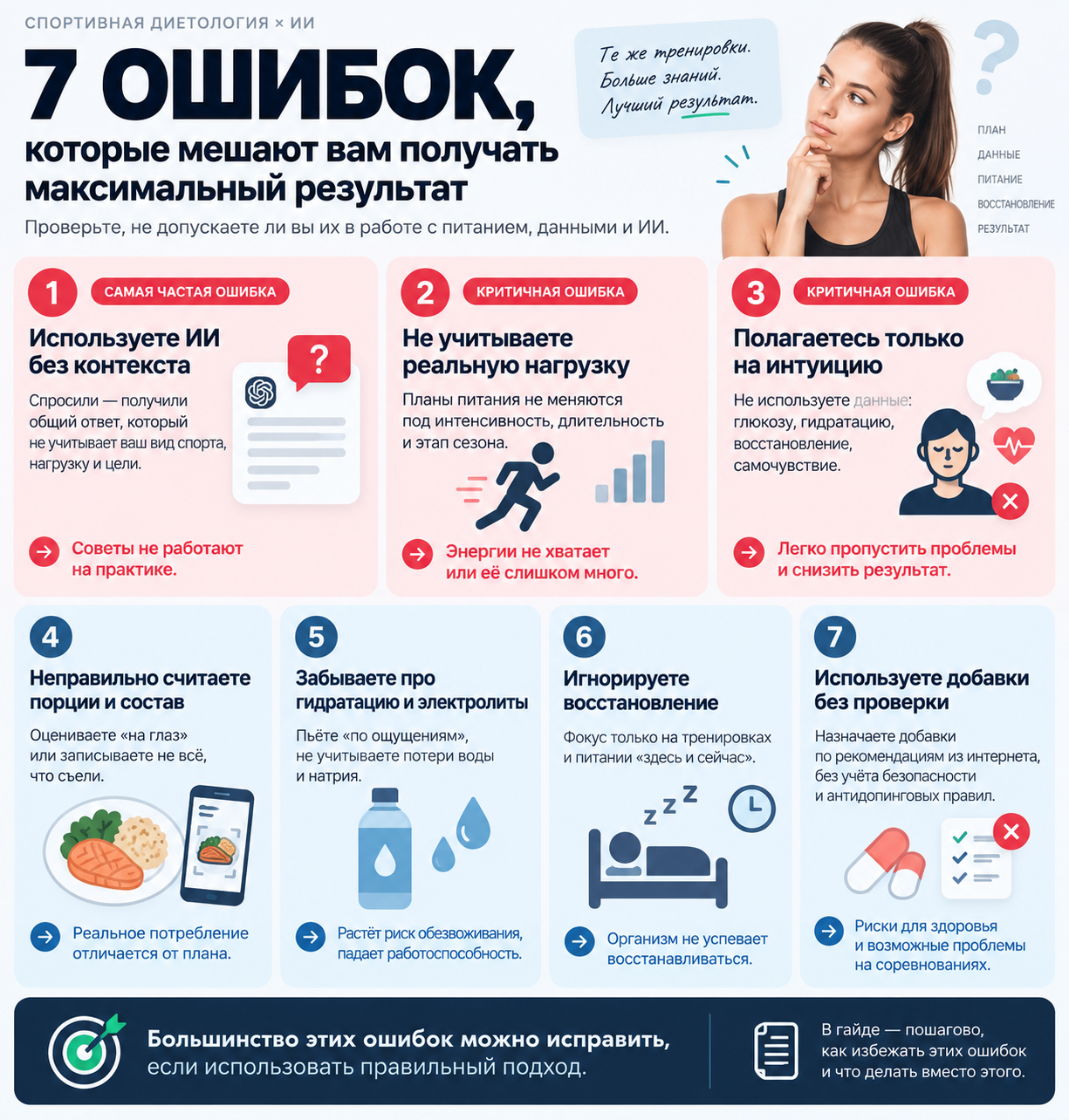Ошибки и проверки по теме «ИИ в спортивной диетологии и нутрициологии»