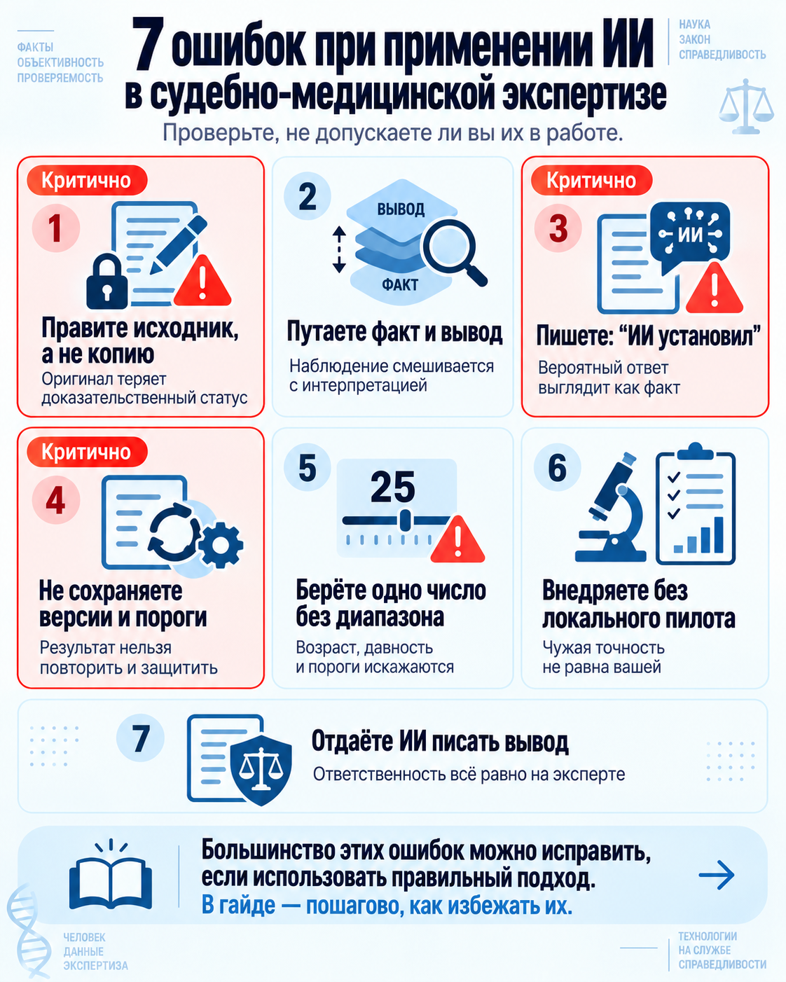 Ошибки и проверки по теме «ИИ в судебно-медицинской экспертизе»